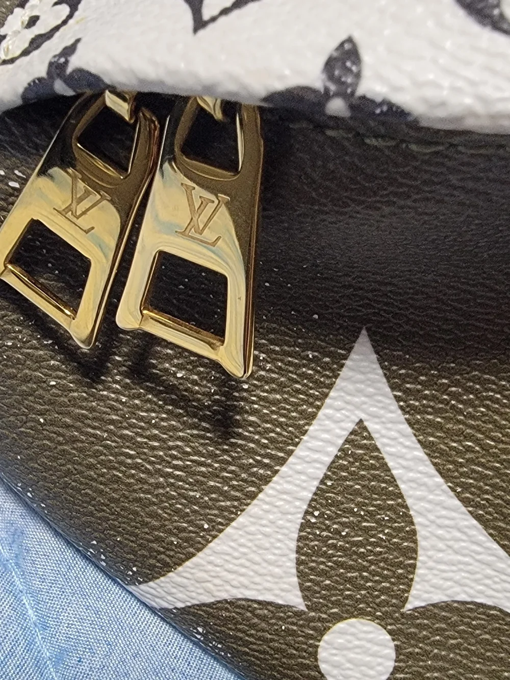 Louis Vuitton White and Brown Monogram Bumbag